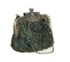 Kvällspåsar specialerbjudande grön kvinnlig bankett mini handväska koppling bröllop väska pärlstav paljväska makeup mujer bolso 2583y 230901