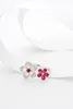 Bagues de cluster Fiy Naturel 1.166ct Bague rubis rouge Diamants Bijoux Anniversaire Femme pour les cadeaux de la Saint-Valentin pour femmes