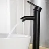 Bathroom Sink Faucets Black Matte Scrub Faucet Basin Stainless Steel Round Wash Baking Paint And Cold