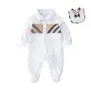 Rompertjes Geboren Baby Meisjes En Jongen Romper Korte Mouw Katoen Jumpsuits Kinderkleding Merk Brief Print Baby Drop Levering Moederschap Dhcad