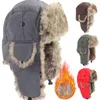 Berets 2023 Thick Warm Bomber Hat For Men Fur Earflap Trapper Russian Cap Male Plus Plush Winter Hats Ski