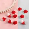 Breloques porte-clés légumes collier 3D champignon rouge fabrication de bijoux bricolage boucle d'oreille pendentif accessoires