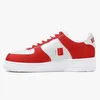 DIY sapatos um para homens mulheres plataforma casual tênis texto personalizado com vermelho estilo legal treinadores sapatos ao ar livre desenhos animados Versátil 75382