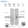 Kapı Kilitleri Gümüş Akıllı Parmak İzi Kapı Kilidi Güvenliği Elektronik Akıllı Bluetooth Dijital Uygulama Tuş Takımı Kodu Frid Kart Anahtarsız Kilit HKD230902