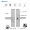 Door Locks Silver Smart Fingerprint Door Lock Security Electronic Smart Bluetooth Digital APP Keypad Code FRID Card Keyless Lock HKD230902