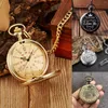 Wristwatches Vintage Pocket Watches With Chain Numerals Retro Quartz For Men Gift Cool Carved Case Delicate Accessories Style