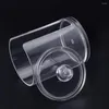 Storage Bottles Display Bedroom Rack Holder Cosmetic Pad Container Clear Round With Lid Makeup Organizer Home Bathroom Dressing Table