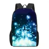 Mochila cruz 3d impressão saco de escola para meninas adolescentes primária crianças sacos de livro crianças mochila mochila infantil