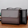 Портфельбазы кожаные руководители для мужчин дизайнерская деловая сумка сумки для кошелька сумочка плеча iPad квадрат боковой боковой документ 230901