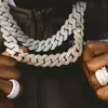Wholale Pass Diamond TT VVS Moissanite Miami Küba Bağlantı Zinciri Altın Renk 20mm Hip Hop Kolye Erkekler 925 Takı