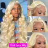 Synthetic Wigs 613 Honey Blonde Color Wig 13x6 Hd Transparent Body Wave Lace Frontal 30 34 38 Inch Human Hair Wig For Women 13x4 Lace Front Wig 230901