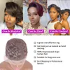 Synthetic Wigs Pixie Cut Wig Transparent Lace Human Hair Wigs For Women Straight Short Bob Wig T Part Lace Wig Prepluck Brazilia Human Hair 230901