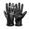 Five Fingers Gloves Cinq doigts gants hiver pour hommes toucher froid imperméable moto cyclisme Sports de plein air chaud polaire PU cuir ski 220920 x0902