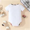 Rompers Baby Girls And Boy Short Sleeve Cotton Born Clothes Designer Brand Infant Romper Children Pajamas 2Pcs Drop Delivery Kids Ma Dhc1V