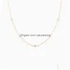 Collane con ciondolo Fine Sier Gioielli Minimo Delicato Cz Turco Malocchio Fascino Dainty Choker Clavicola Adorabile Donna Ragazza Catena Collo Dh2Db