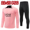 2223 PSGG Survetement Chandal Soccer Sets MbappeトラックスーツトレーニングスーツMaillot Long Sleeve Jersey Jacket Kit 2023 Messis最高品質のメンズキッズジョギング