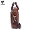 Pastas Bullcaptain 2023 Couro Real Vintage Mens Messenger Bagcasual Business Bag Moda Couro Masculino Maleta Comercial 230901