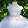 Flickaklänningar Flower Girls Party Communion Lace Poad Puffy Ball Gown Prom Pageant for Fantastic Children's Gift Baptism