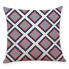 Pillow Blue Geometric Cotton Linen Covers 45x45cm Home Decorative Throw Pillowcases For Sofa Chair Car Free Ship