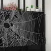 Rideau en toile d'araignée d'halloween, blanc et noir, court, pour cuisine, café, armoire à vin, porte fenêtre, petits rideaux de décoration pour la maison
