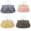 Evening Bag Clutch Bags Ladies Beads Wedding Party Bridal Embroidered Handbag Women Solid Retro Small Mini Wallets 230901