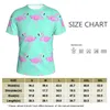 Herr t-skjortor flamingo t-shirt streetwear söt polyester skjorta grafisk kort ärm t-shirt herr stor