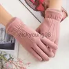 Gants à cinq doigts Gants à cinq doigts 1 paire d'écran tactile hiver élastique super chaud flanelle douce résistante aux déchirures coutures fines coupe-vent pour femmes x0902