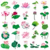 50pcs lotus leaf cartoon graffiti creative waterproof sticker PVC scooter personality creative trend decoration