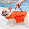 Hundkläder Life Jacket med räddningshandtag Summer Pet Safety Vest Valp Water Floatation Costume For Small Medium Large Dogs 230901