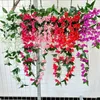 Dekorativa blommor yomdid konstgjorda hängande falska växter buketter bougainvillea siden vinrankor för hem uteplats gräsmatt trädgård dekoration