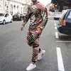 Tute da uomo Poker Stampa Uomo Set K King Lettera Primavera Harajuku T-shirt a maniche lunghe Pantaloni Oversize Vintage Street Casual Tuta sportiva 2