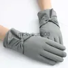 Fem fingrar handskar fem fingrar handskar vinter kvinnlig vindtät vattentät inre plysch 1Pair Warm Mittens Lady Touch Screen Skinvänliga mjuka kvinnor x0902