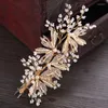 Grampos de cabelo strass barrettes acessórios para noiva pérola pentes laterais mulheres jóias casamento com pequenas pérolas ornamentos