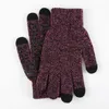 Size Knitted Thermal Gloves Winter Enlarged Thickened Non Slip Wool Outdoor Riding Touch Screen