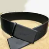 MJ High Quality Designer Belts Women Luxury Belt 7CM Width Smooth Buckle Fashion For Genuine Leather Gold Famous Brand Black Red Colour Male Waist Strap Cowskin