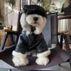 Cão vestuário roupas para animais de estimação inverno outono jaqueta quente pequena lã moda suéter filhote de cachorro legal casaco de couro chihuahua maltese yorkshire poodle 230901