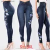 Women's Jeans Embroidered 2022 High Waist Jeans jeans women's trousers Pencil Pants models feet pants women's new jeans Q230901