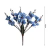 Fiori decorativi 5 forchette 20 teste Magnolia artificiale Bouquet floreale in seta finta per soggiorno Home Office Decorazione della festa nuziale