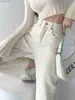Jeans Femmes Zhisilao Beige Jeans droits pour femmes Vintage décontracté jambe large taille haute pleine longueur Denim pantalon Streetwear 2023 Q230901