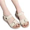 Sandalen Casual Slope Bottom Römische Schuhe Mode Damen Sommer mit Plateau Damen Blockabsatz