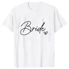 T-shirts voor heren Bruidshuwelijk Verlovingsfeest Tshirt Bruidsmeisje Team Bruid T-shirt Meisjes Vrijgezellenfeest Tops Basic Korte mouwen Tees