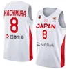 Wydrukowane Puchar Świata 2023 Koszykówka Japonia 8 Rui Hachimura koszulki 24 Joshua Hawkinson 12 Yuta Watanabe 18 Yudai Baba 16 Ren Kanechika 19 Yudai Nishida 5 Yuki Kawamura