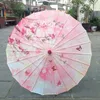 Regenschirme 82 cm Tuch Chinesischen Stil Öl-Papier Regenschirm Hanfu Weibliche Regendicht Tanz Wohnkultur Klassische Sombrilla Dekorativ