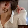 Dangle Chandelier Letter B Earrings For Women Leather Lattice Drop Vintage Zebra Pattern Exquisite Ear Jewelry Gifts Delivery Dhcnt