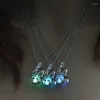 Anhänger Halsketten Charm Glühende Meerjungfrau Legierung Halskette Leuchtende Halloween Schmuck Halsband 3 Farben Geschenk Für Frauen Mode Kette