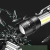 Torches Mini Rechargeable LED Flashlight Small Portable Long Range Torch Pen Clip Strong Light Outdoor Household Camping Hunting Lantern HKD230902