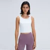 LL Yoga Sport-BHs, figurbetontes Tanktop für Damen, Workout, Fitness, ll-BH-Oberteil, Push-Up, nahtlos, Sport-Tanktop, Unterwäsche, Laufen, Fitnessstudio, Schwarz, DW027, Sportbekleidung, Sportbekleidung