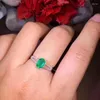 Cluster Rings High Quality Natural And Real Emerald Ring 925 Sterling Silve Fine Jewelry For Man Or Woman