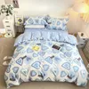 100% Cotton Four Piece Bed Sheet, Quilt Cover, Pillow Cover, Printed Soft and Comfortable Pure Cotton Material, Bedding, Various Colors ,Duvet Cover, Love Style