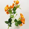 Decorative Flowers Silk 3D Begonia Flower Wedding Decor Home Living Room El Shopping Mall Simulation Plant Long Branch Fake